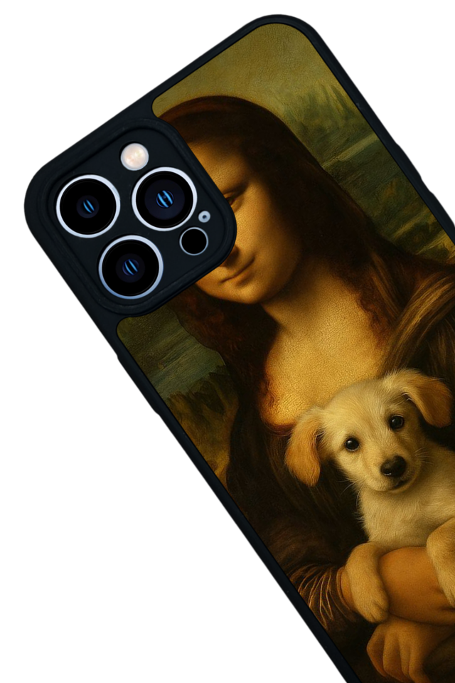 iPhone 12 Pro Max Uyumlu Monalisa Tasarımlı Glossy Premium Kılıf