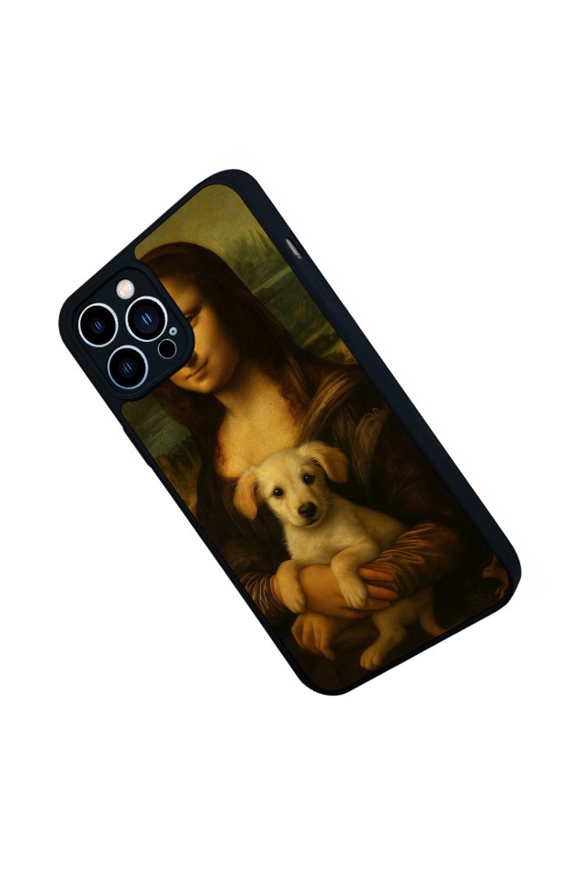 iPhone 12 Pro Max Uyumlu Monalisa Tasarımlı Glossy Premium Kılıf