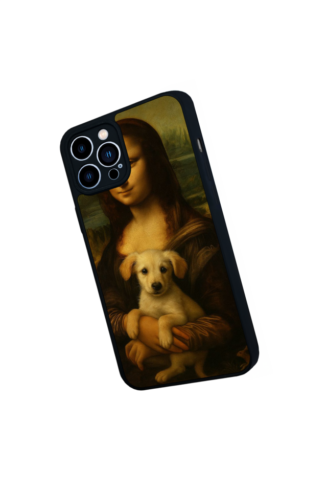 iPhone 12 Pro Max Uyumlu Monalisa Tasarımlı Glossy Premium Kılıf