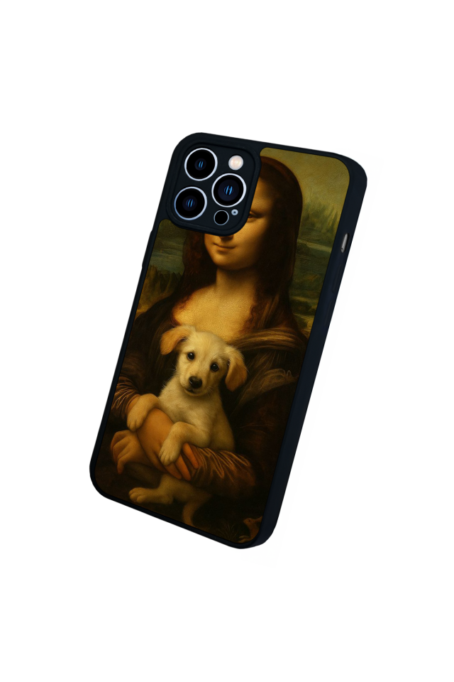 iPhone 12 Pro Max Uyumlu Monalisa Tasarımlı Glossy Premium Kılıf