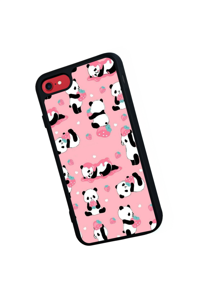 iPhone SE Uyumlu Panda Tasarımlı Glossy Premium Kılıf