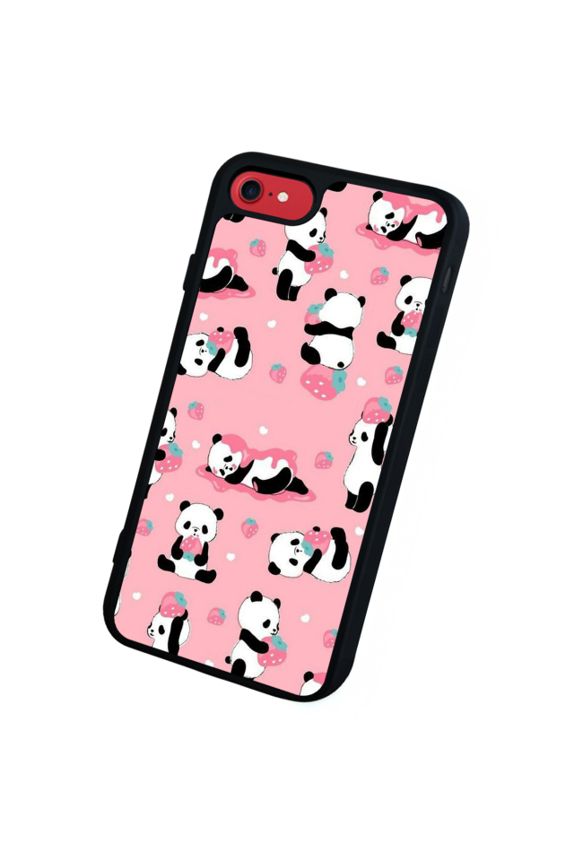 iPhone SE Uyumlu Panda Tasarımlı Glossy Premium Kılıf