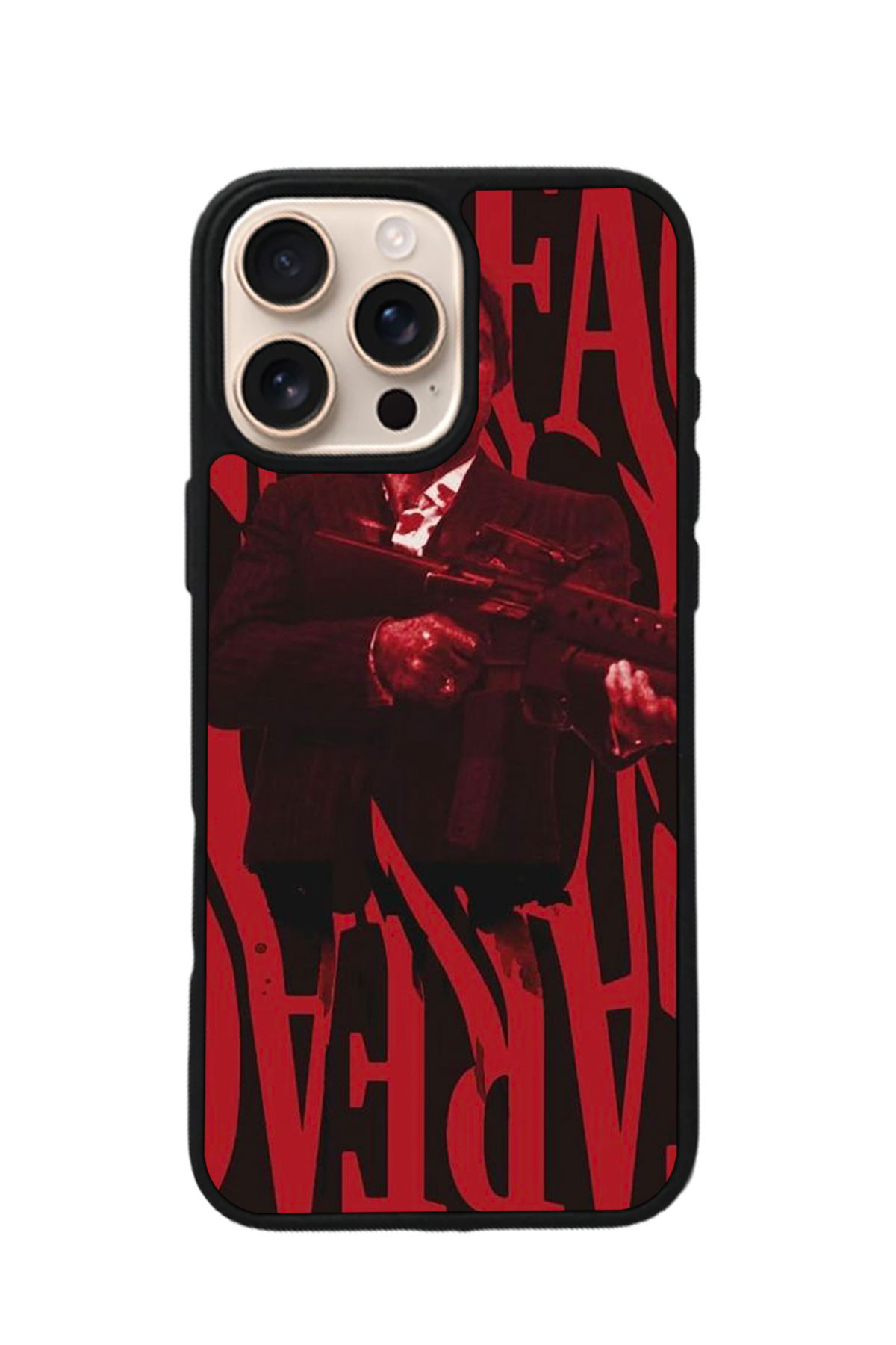 iPhone 15 Pro Uyumlu Scarface Tasarımlı Glossy Premium Kılıf