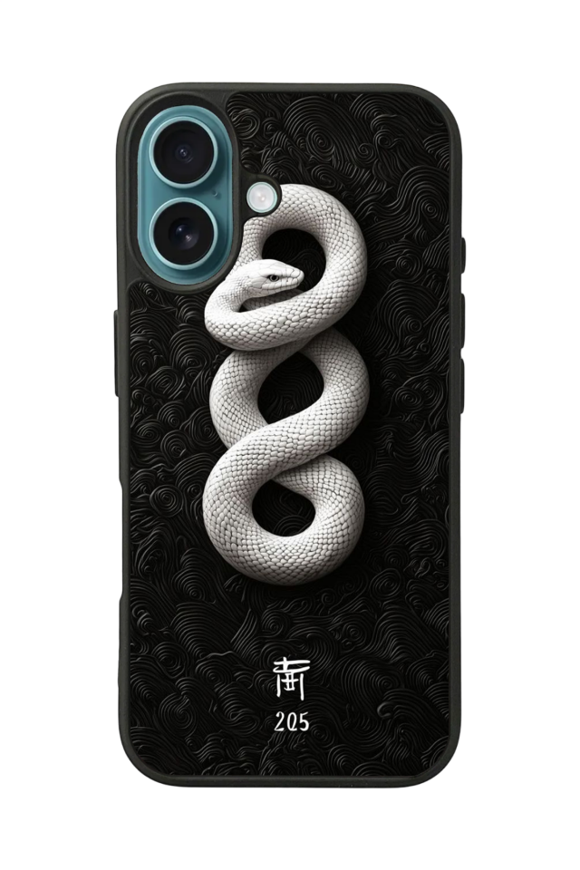 iPhone 16 Plus Uyumlu Yılan Tasarımlı Glossy Premium Kılıf