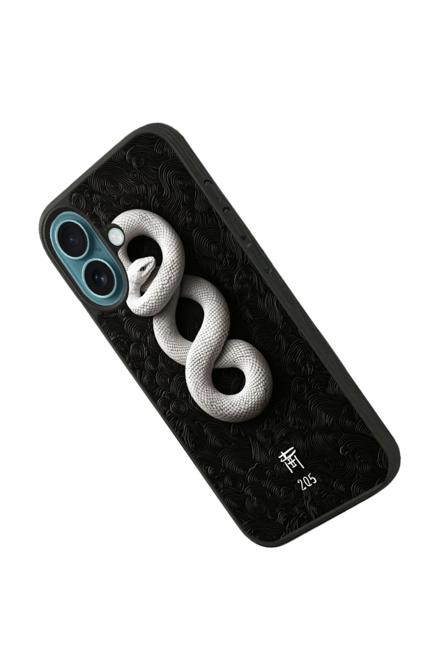 iPhone 16 Plus Uyumlu Yılan Tasarımlı Glossy Premium Kılıf