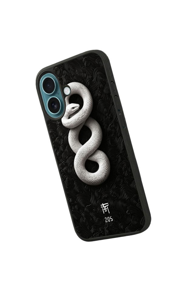 iPhone 16 Plus Uyumlu Yılan Tasarımlı Glossy Premium Kılıf