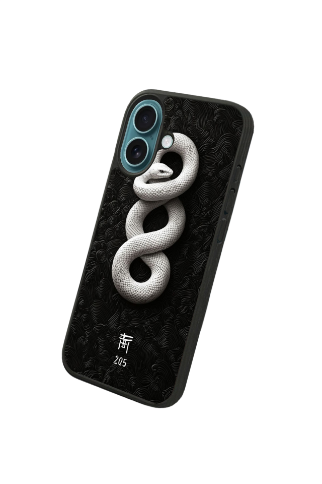 iPhone 16 Plus Uyumlu Yılan Tasarımlı Glossy Premium Kılıf