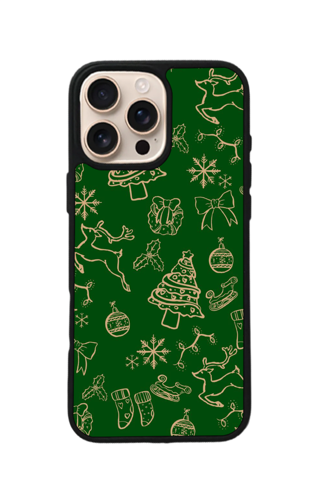 iPhone 15 Pro Max Uyumlu Yilbasi Christmas Tasarımlı Glossy Premium Kılıf
