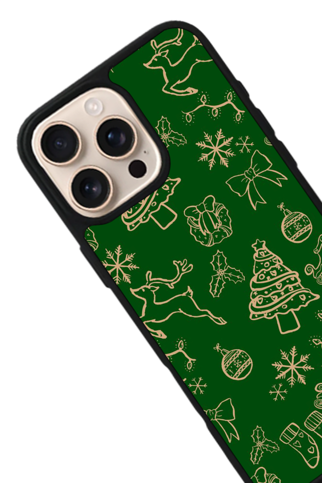 iPhone 15 Pro Max Uyumlu Yilbasi Christmas Tasarımlı Glossy Premium Kılıf