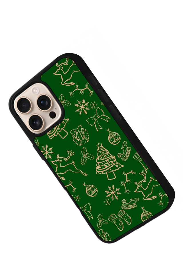 iPhone 15 Pro Max Uyumlu Yilbasi Christmas Tasarımlı Glossy Premium Kılıf
