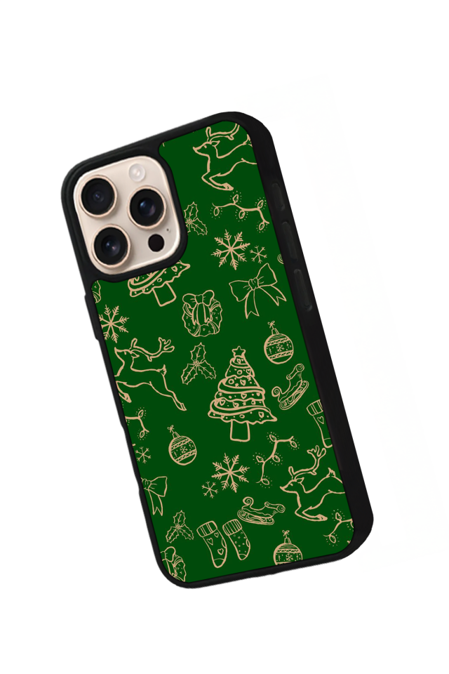 iPhone 15 Pro Max Uyumlu Yilbasi Christmas Tasarımlı Glossy Premium Kılıf