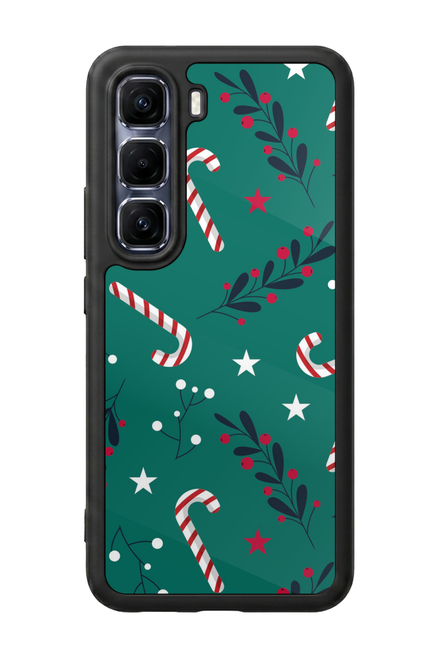 Infinix Hot 60 Pro Plus Uyumlu Yilbasi Christmas Tasarımlı Glossy Premium Kılıf