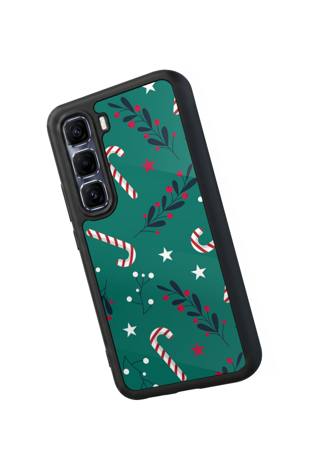 Infinix Hot 60 Pro Plus Uyumlu Yilbasi Christmas Tasarımlı Glossy Premium Kılıf