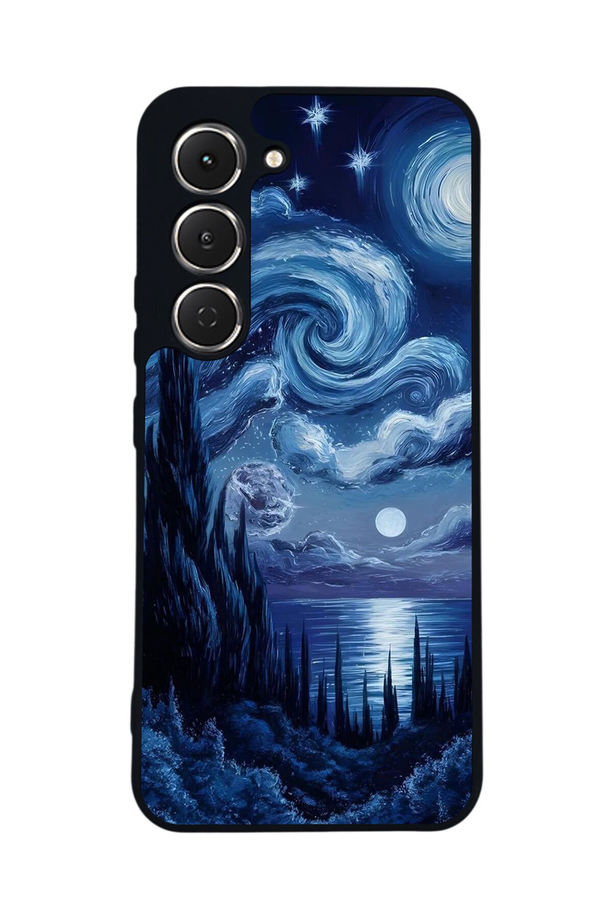 Tecno Spark 40 Pro Uyumlu Ay Tasarımlı Glossy Premium Kılıf