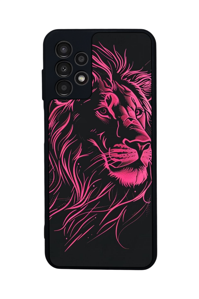 Samsung Galaxy A23 Uyumlu Aslan Tasarımlı Glossy Premium Kılıf
