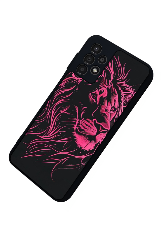 Samsung Galaxy A23 Uyumlu Aslan Tasarımlı Glossy Premium Kılıf