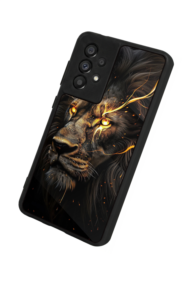 Samsung Galaxy A73 Uyumlu Aslan Tasarımlı Glossy Premium Kılıf