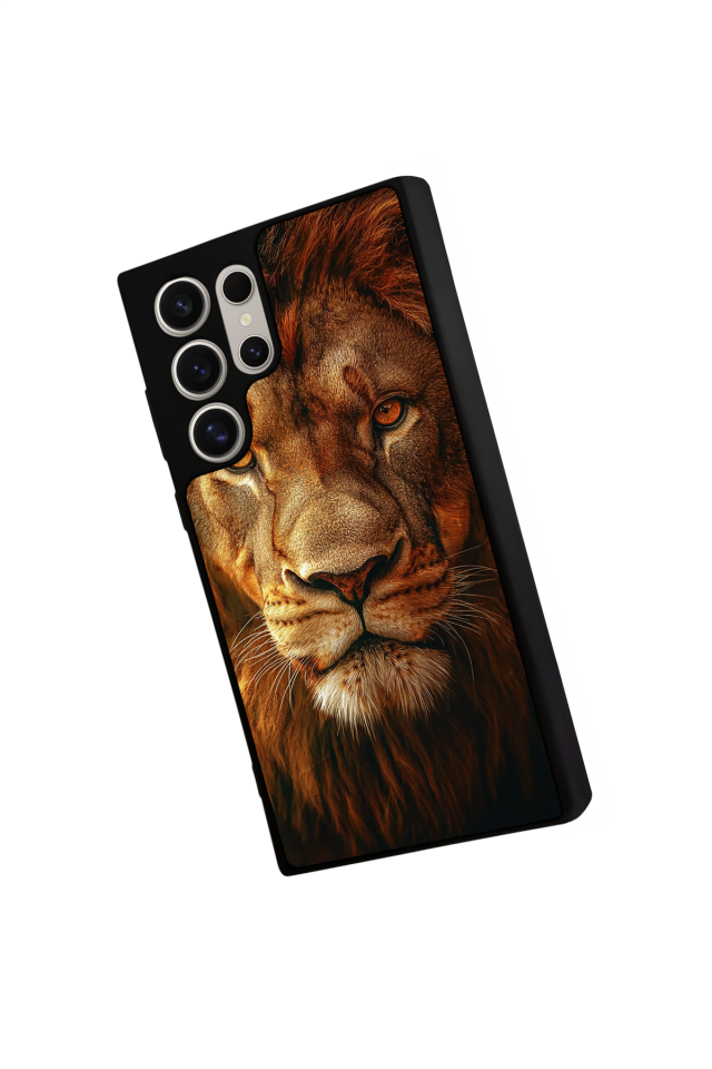 Samsung Galaxy S24 Ultra Uyumlu Aslan Tasarımlı Glossy Premium Kılıf