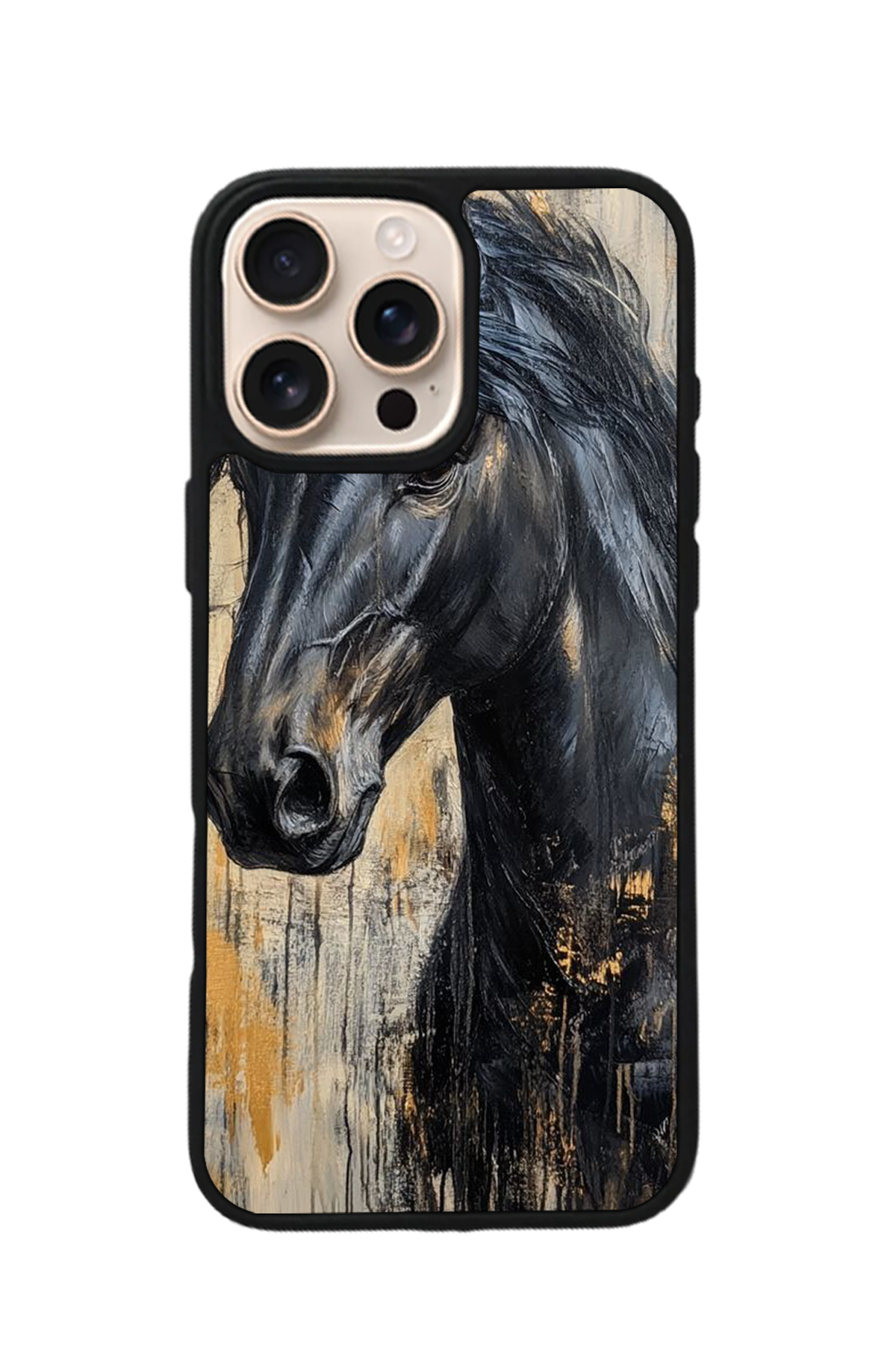 iPhone 14 Pro Uyumlu At Horse Tasarımlı Glossy Premium Kılıf