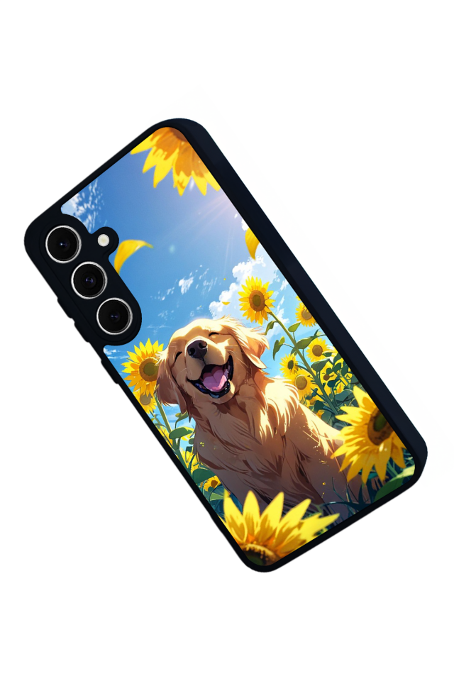 Samsung Galaxy A16 Uyumlu Golden Kopek Tasarımlı Glossy Premium Kılıf