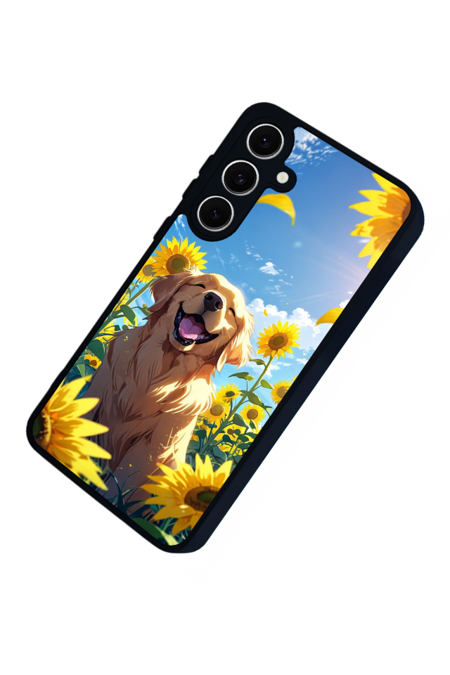 Samsung Galaxy A16 Uyumlu Golden Kopek Tasarımlı Glossy Premium Kılıf