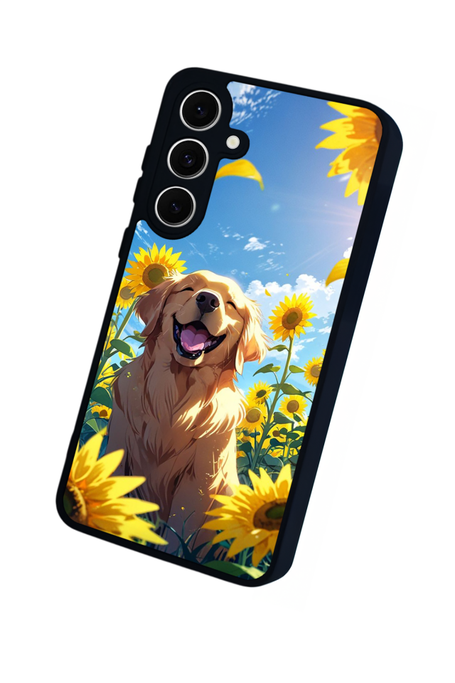 Samsung Galaxy A16 Uyumlu Golden Kopek Tasarımlı Glossy Premium Kılıf