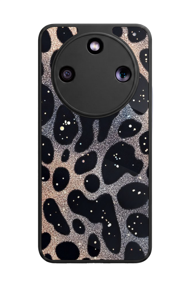 Honor Magic 8 Lite Uyumlu Hologram Leopar Tasarımlı Glossy Premium Kılıf