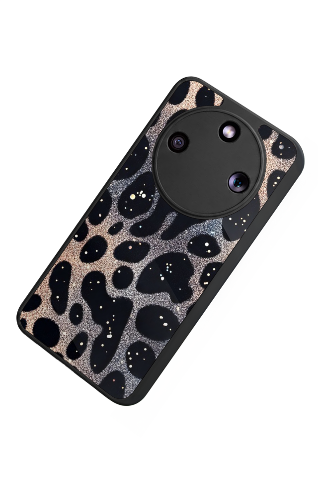 Honor Magic 8 Lite Uyumlu Hologram Leopar Tasarımlı Glossy Premium Kılıf