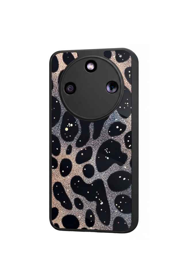 Honor Magic 8 Lite Uyumlu Hologram Leopar Tasarımlı Glossy Premium Kılıf