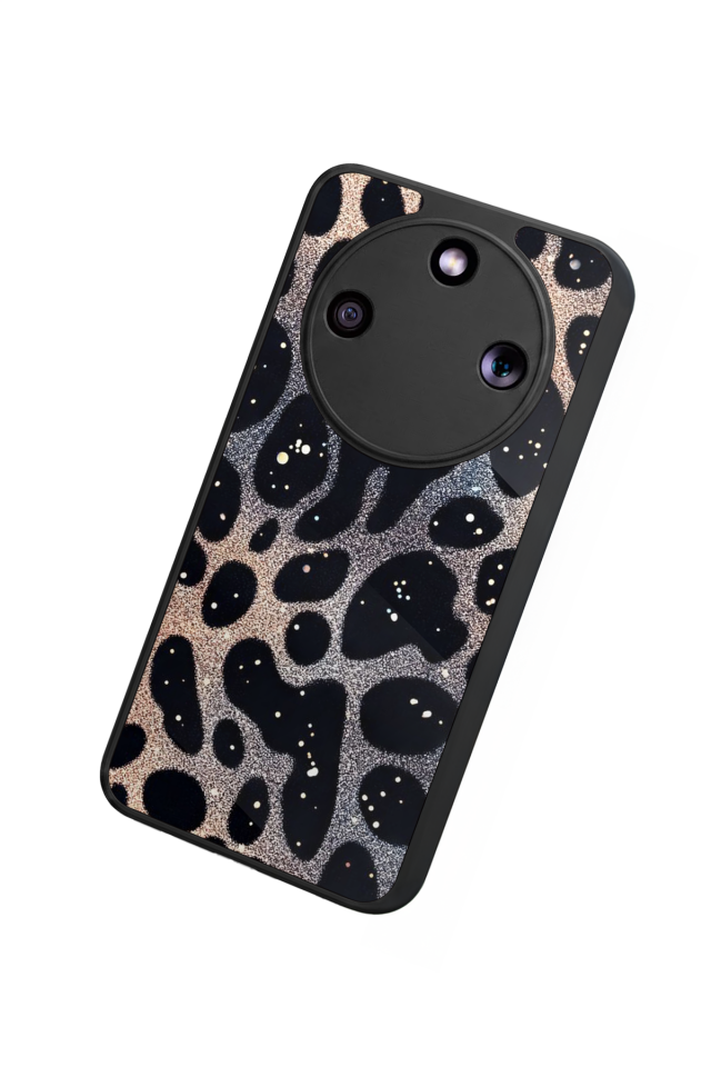 Honor Magic 8 Lite Uyumlu Hologram Leopar Tasarımlı Glossy Premium Kılıf