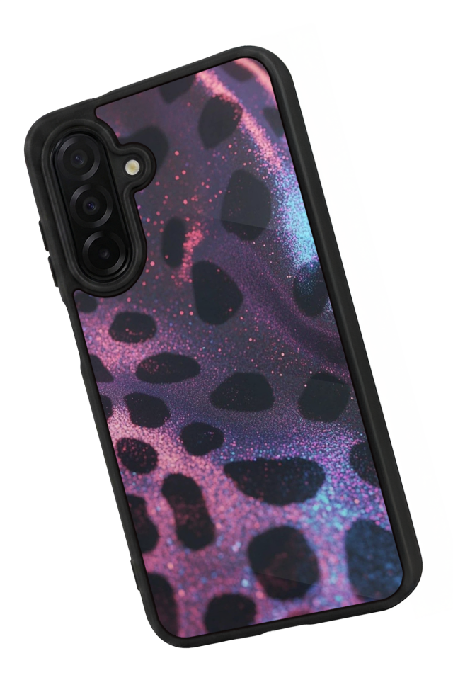 Samsung Galaxy A36 Uyumlu Hologram Leopar Tasarımlı Glossy Premium Kılıf