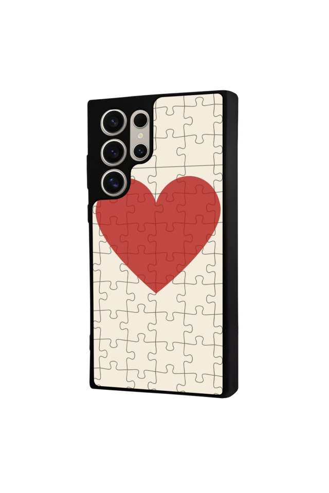 Samsung Galaxy S23 Ultra Uyumlu Kalp Love Tasarımlı Glossy Premium Kılıf