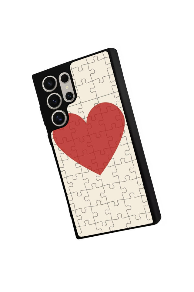 Samsung Galaxy S23 Ultra Uyumlu Kalp Love Tasarımlı Glossy Premium Kılıf