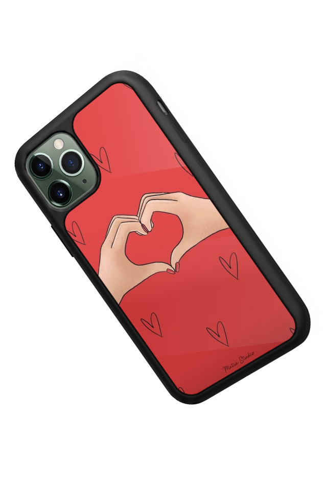 iPhone 11 Pro Uyumlu Kalp Love Tasarımlı Glossy Premium Kılıf