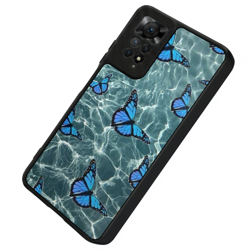 Xiaomi Redmi Note 12 Pro Uyumlu Kelebek Tasarımlı Glossy Premium Kılıf