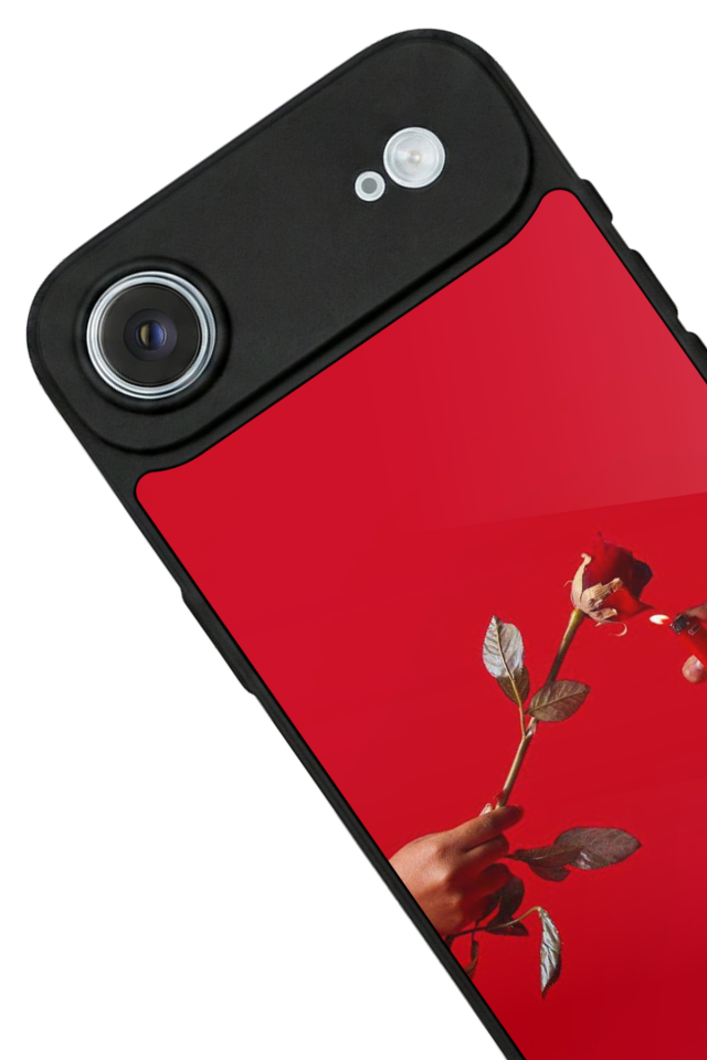 iPhone 17 Air Uyumlu Kirmizi Tasarımlı Glossy Premium Kılıf