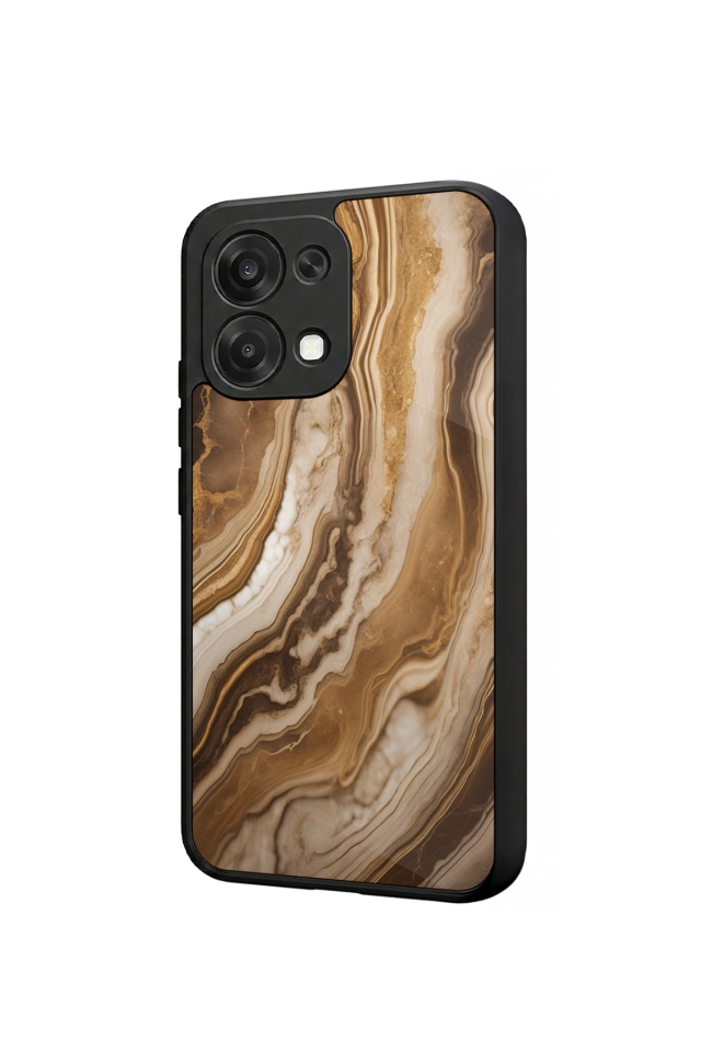 Oppo A6 Pro Uyumlu Mermer Marble Tasarımlı Glossy Premium Kılıf