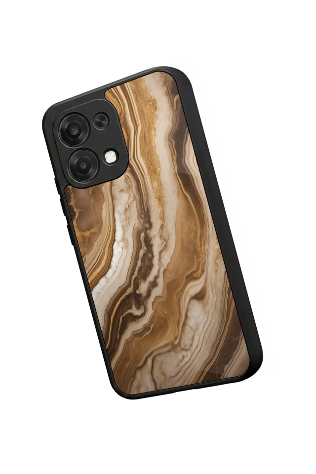 Oppo A6 Pro Uyumlu Mermer Marble Tasarımlı Glossy Premium Kılıf