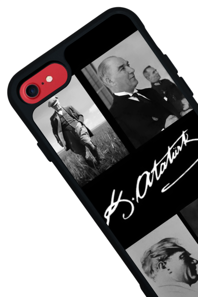 iPhone 8 Uyumlu Mustafa Kemal Ataturk Tasarımlı Glossy Premium Kılıf