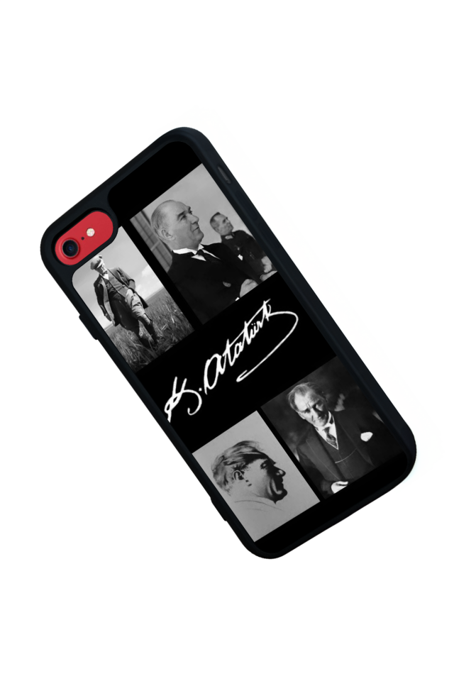 iPhone 8 Uyumlu Mustafa Kemal Ataturk Tasarımlı Glossy Premium Kılıf