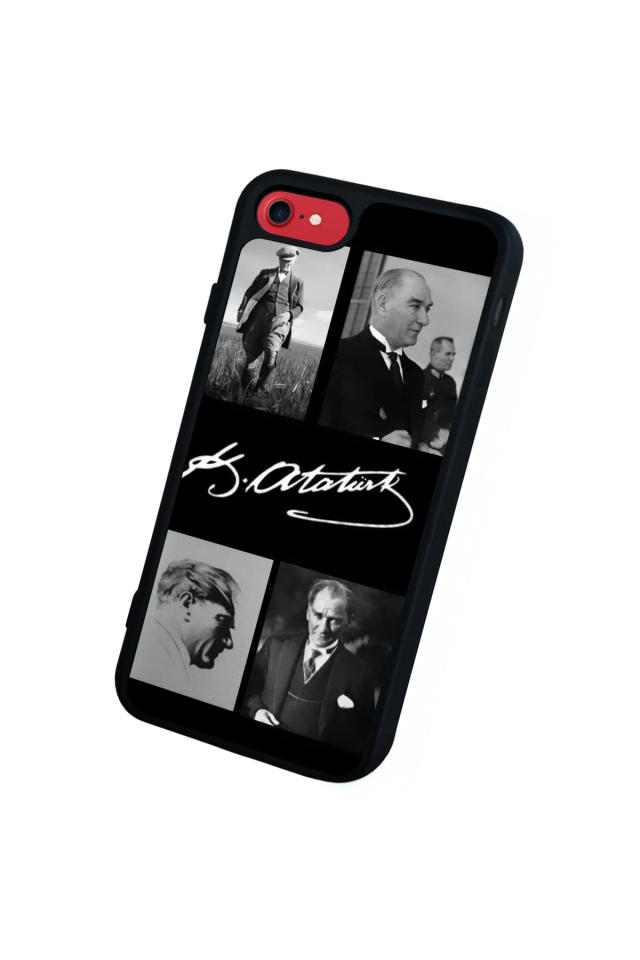 iPhone 8 Uyumlu Mustafa Kemal Ataturk Tasarımlı Glossy Premium Kılıf