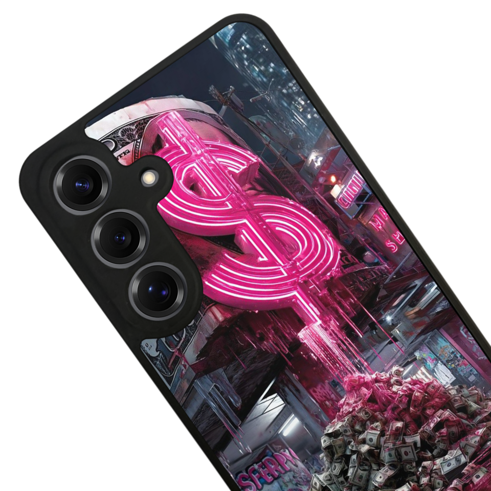 Samsung Galaxy S25 Uyumlu Para Tasarımlı Glossy Premium Kılıf