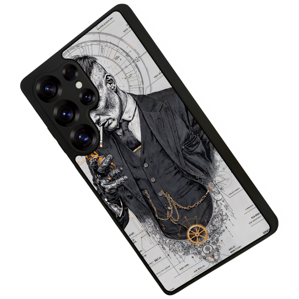 Samsung Galaxy S25 Ultra Uyumlu Peaky Blinders Tasarımlı Glossy Premium Kılıf