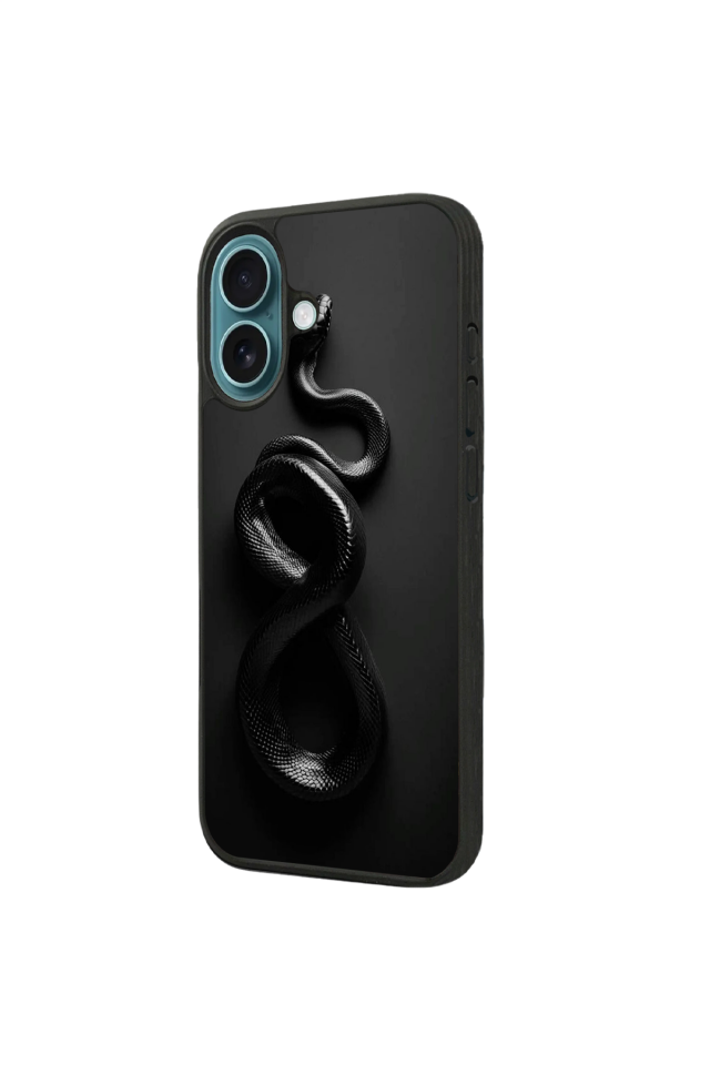 iPhone 16 Plus Uyumlu Yılan Tasarımlı Glossy Premium Kılıf