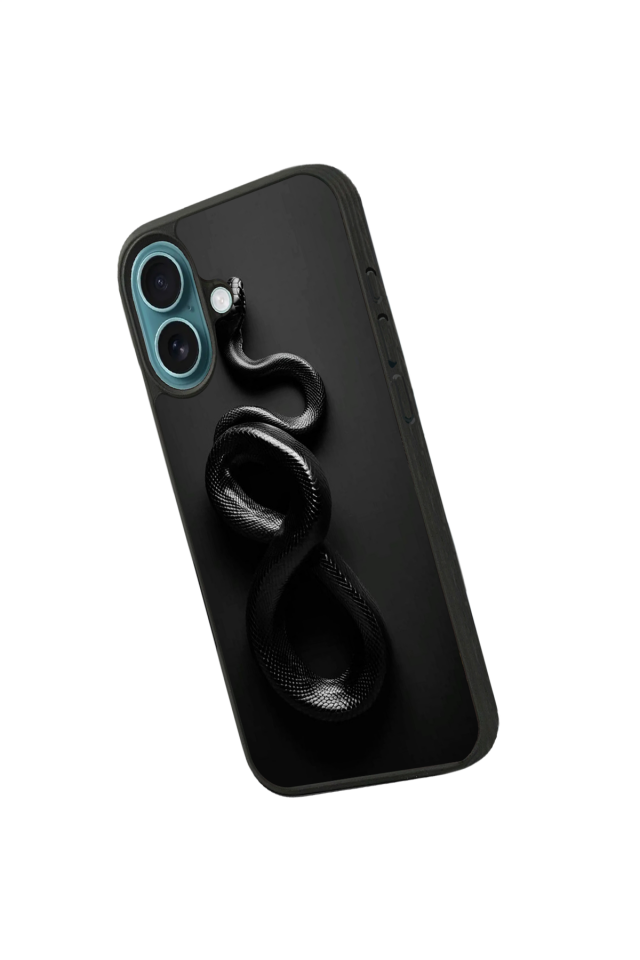 iPhone 16 Plus Uyumlu Yılan Tasarımlı Glossy Premium Kılıf