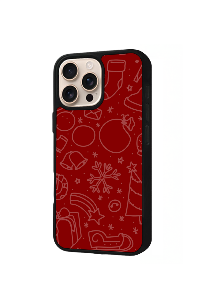 iPhone 15 Pro Max Uyumlu Yilbasi Christmas Tasarımlı Glossy Premium Kılıf