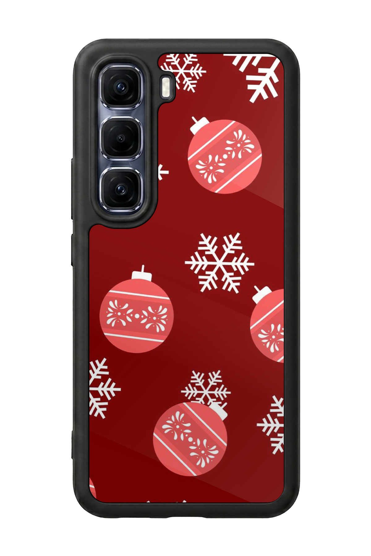 Infinix Hot 60 Pro Plus Uyumlu Yilbasi Christmas Tasarımlı Glossy Premium Kılıf