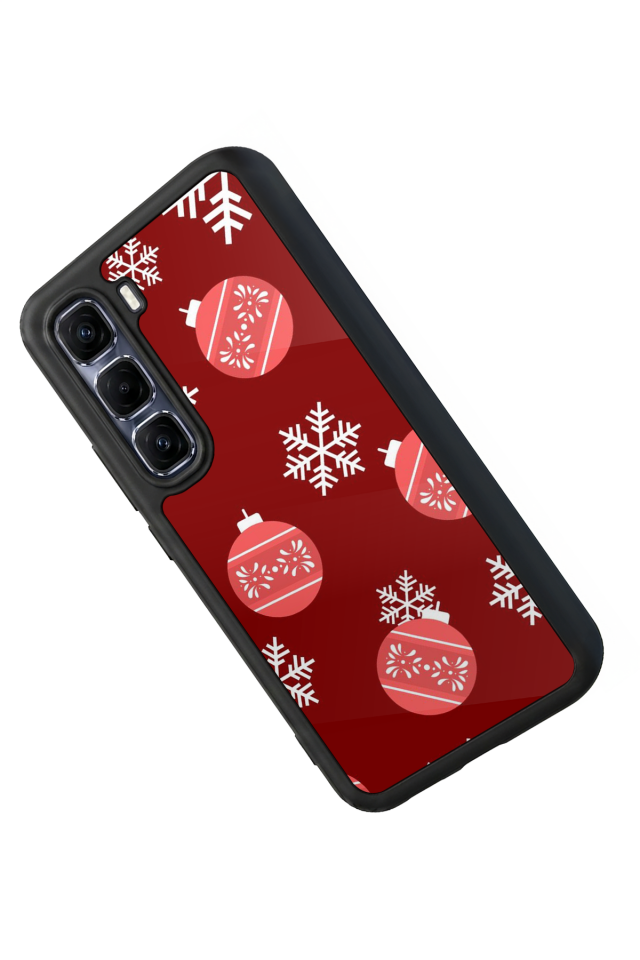 Infinix Hot 60 Pro Plus Uyumlu Yilbasi Christmas Tasarımlı Glossy Premium Kılıf