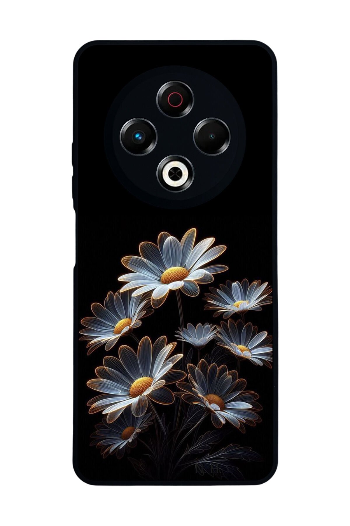 Tecno Spark 30 Uyumlu Cicek Tasarımlı Glossy Premium Kılıf