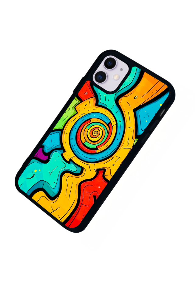 iPhone 11 Uyumlu Abstract Tasarımlı Glossy Premium Kılıf